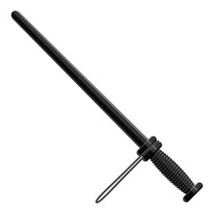 Rubber baton icon, cartoon style