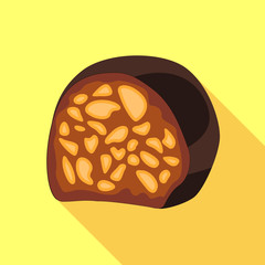 Candy cane icon, flat style
