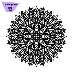 Mandala. Coloring page. Vintage decorative elements. Oriental pattern, vector illustration.i
