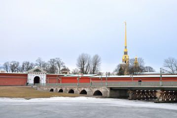 Fototapeta premium Ioannovsky Bridge in St.Petersburg.