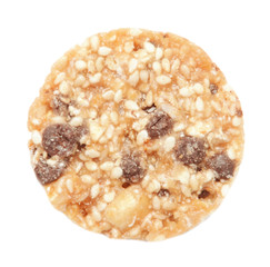 Cereal cookie on white background