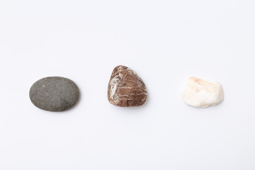 three stone, rock on white isolated paper - 136867347