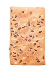 Cereal cookie on white background
