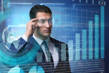 Businessman in future trading concept