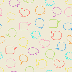 Speech bubbles seamless pattern