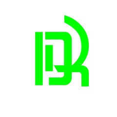 initial letter DR green color logo vector