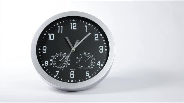 Clock ticking accelerated time.
High Speed countdown timer.
Time flies moving fast forward in this time lapse.
Clock face running out in high speed.
