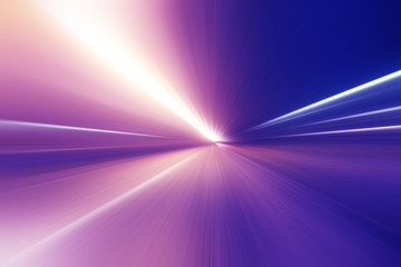 Obraz premium Speed motion on the road at night time.
