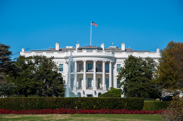 Fototapeta premium The White House and Lawn at the Nations Capital, Washington D.C.