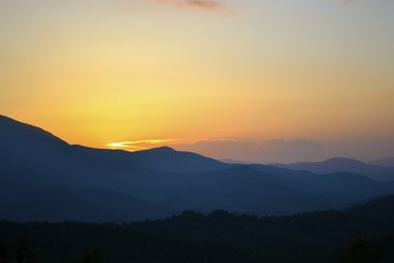 Sunset Over the Mountains