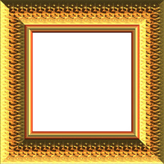Square  metallic frame with ornament
