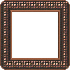 Square  metallic frame with ornament