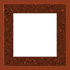 Square  metallic frame with ornament