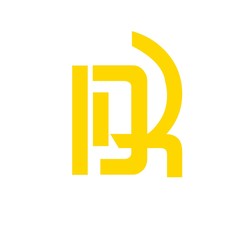 initial letter DR yellow color logo vector