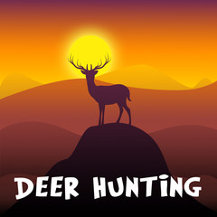 Deer Hunting Shows Hunt Tour 3d Illustration