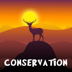 Fototapeta na wymiar Wildlife Conservation Shows Animal Preservation 3d Illustration