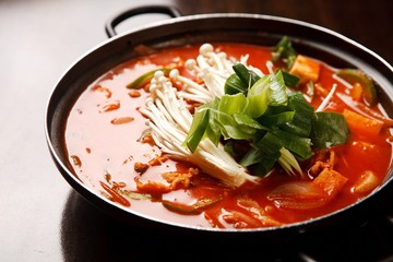 gochujang jjigae is korean style stew, korean traditional soup,