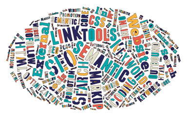 SEO Keywords Tag Cloud  - vector illustration
