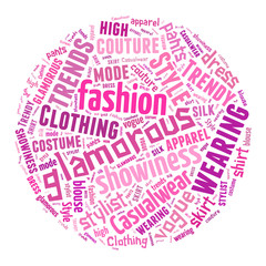 Fashion Keywords Tag Cloud    - vector illustration