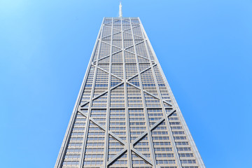 John Hancock Building in Chicago Illinois, USA. - obrazy, fototapety, plakaty