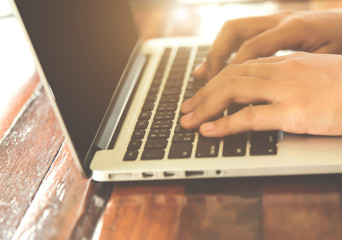 Close up business female working in office