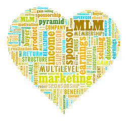 Multilevel Marketing Tag Cloud    - vector illustration