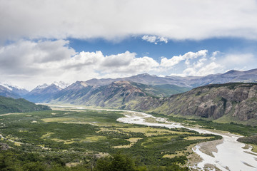 Trekking to the Laguna Capri and Fitz Roy Mountain. Los Glaciares National Park, El Chalten, Argentina