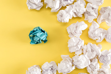 Crumpled paper balls