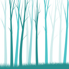 Obraz premium Simple Forest Background - vector illustration