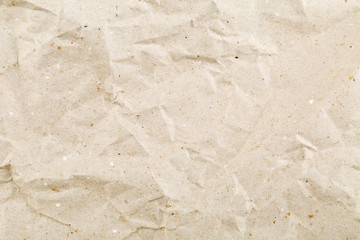 Crumbled beige empty, clean paper texture