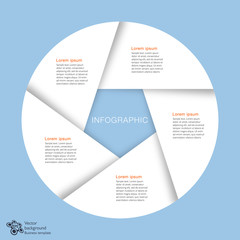 Business Chart Design 5-Step #Vector Graphic