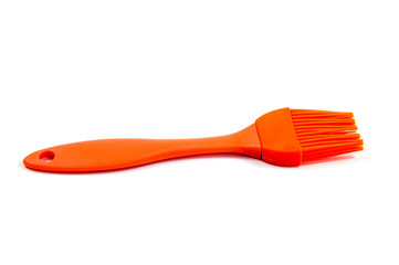 Silicon pastry brush separated on white background