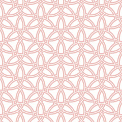 Seamless ornament. Modern geometric pattern with repeating elements. Light pink pattern