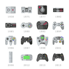 Video game controls, joystick, gamepads gaming vector icons © MicroOne