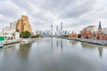Fototapeta na wymiar Urban Scenery in modern city-Shanghai,China.