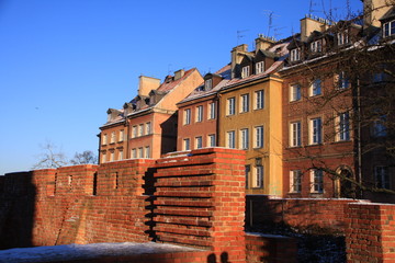 les remparts de Varsovie et la vieille ville