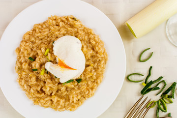 Risotto with leek