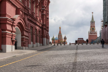 Fototapeta premium Red Square in Moscow in early spring day, Russia.