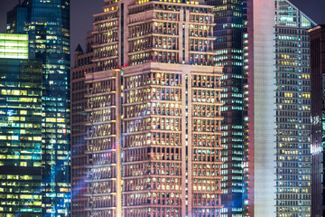 Fototapeta na wymiar landmarks of Shanghai,building group in China.