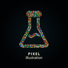 Flask - pixel illustration.