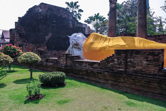Wat yai chai mongkhon is a Buddhist temple in Ayutthaya, Thailand
