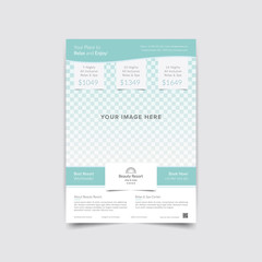 Obraz premium summer vacation travel flyer brochure