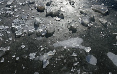 Ice on the lake.
