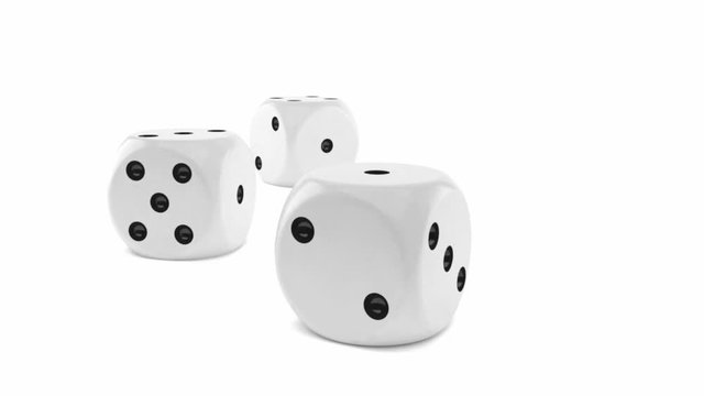 Dice isolated on white background
