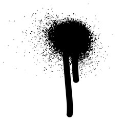 Multiple black ink drops and splashes, vector illustration clip art