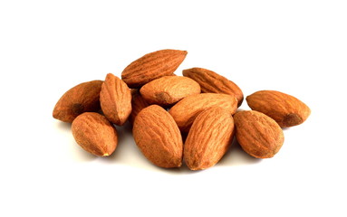 Almonds isolated on white background