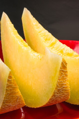 slices of ripe juicy melon