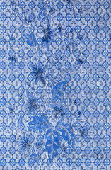 Blue fabric pattern
