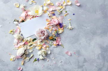 Flowers and envelope