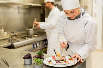 chef preparing starter